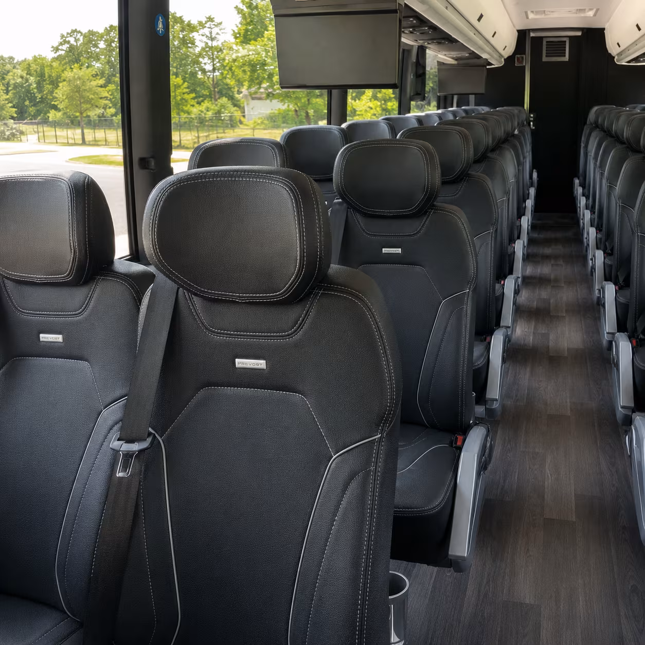 charter buses for larger guest groups and multi day wedding weekends