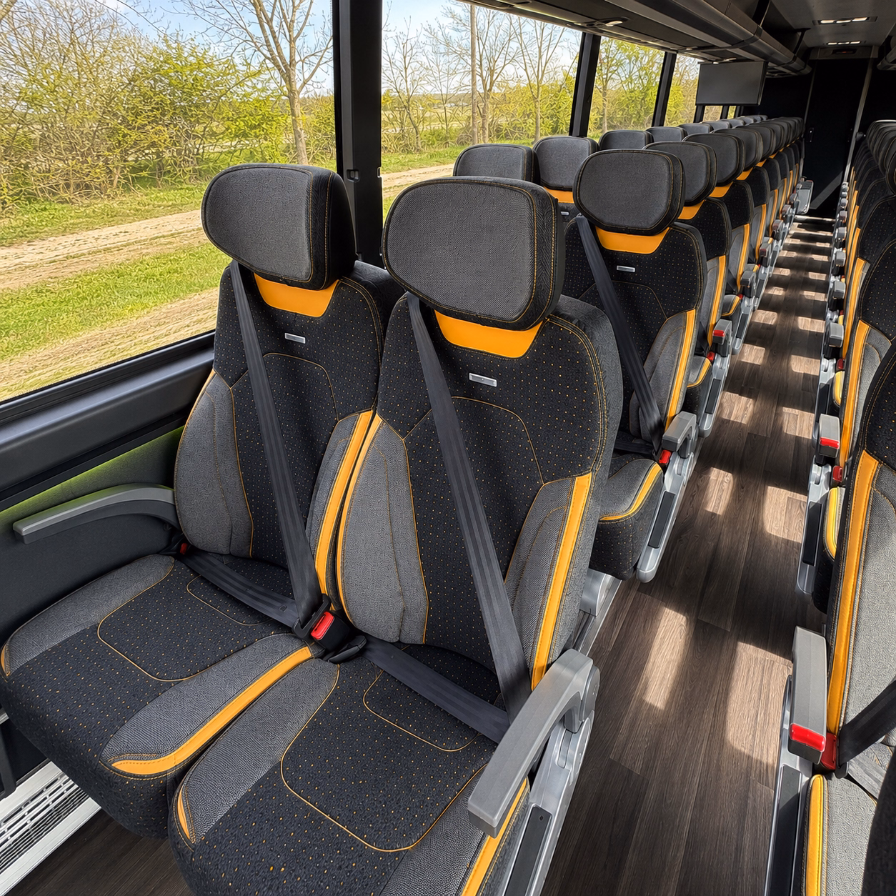 gainesville charter bus interior